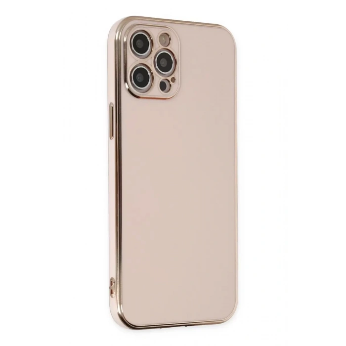Apple iPhone 12 Pro Max Kılıf Volet Silikon - Pembe