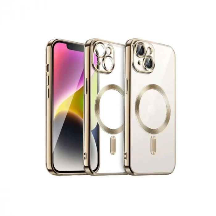 Apple iPhone 13 Kılıf Kross Magneticsafe Kapak - Gold