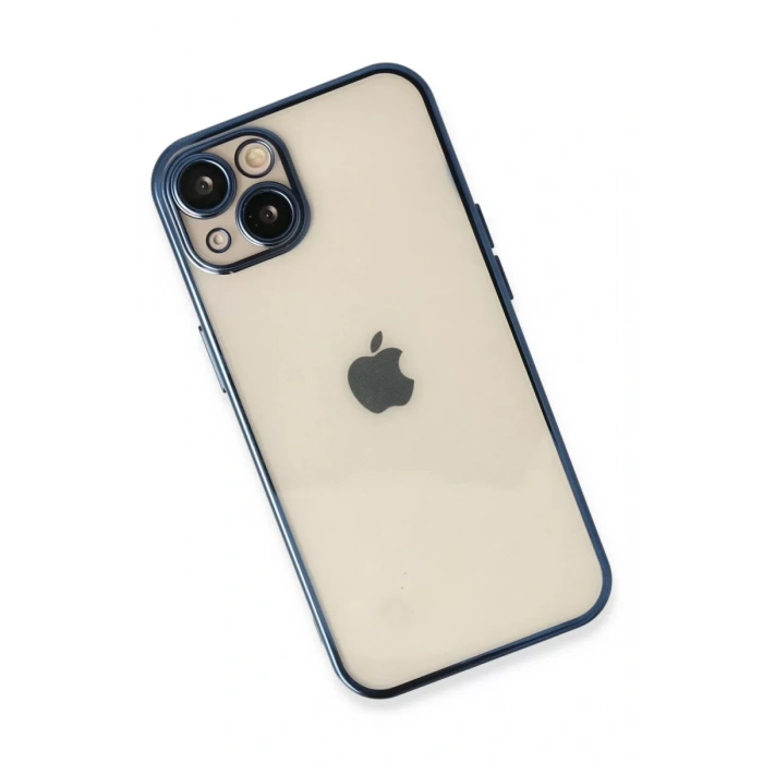 Apple iPhone 13 Kılıf Lensli Silikon - Lacivert