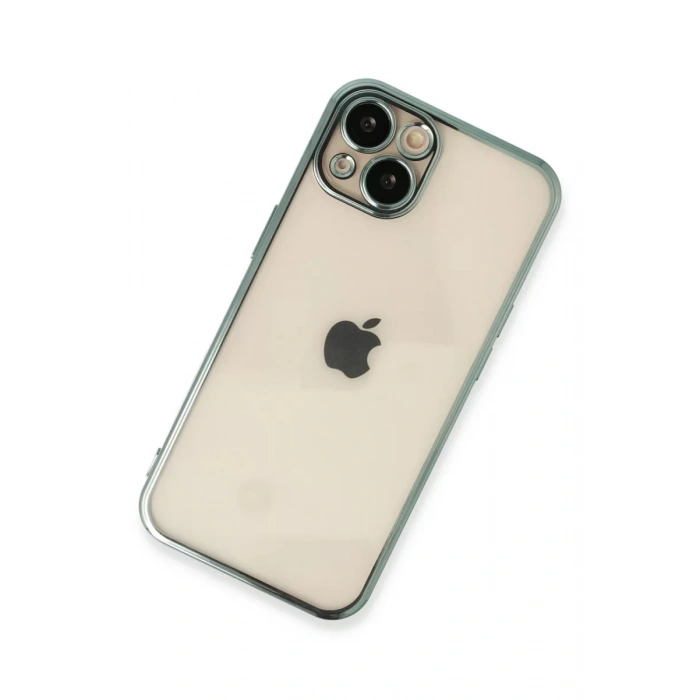 Apple iPhone 13 Kılıf Lensli Silikon - Yeşil