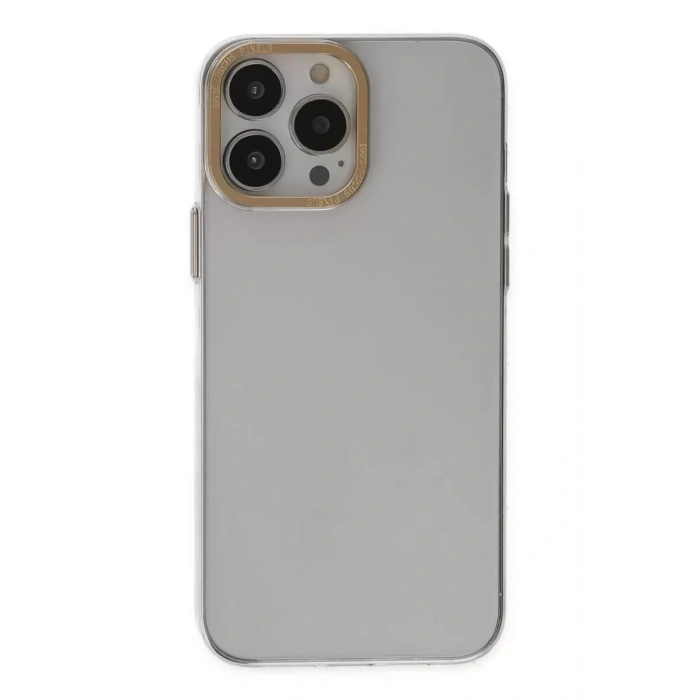 Apple iPhone 13 Pro Kılıf Anka PC Sert Metal Kapak - Şeffaf