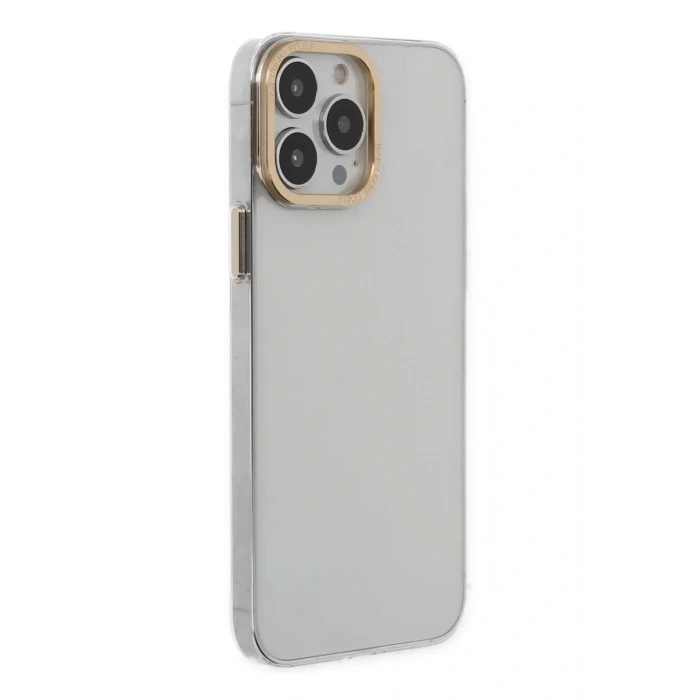 Apple iPhone 13 Pro Kılıf Anka PC Sert Metal Kapak - Şeffaf