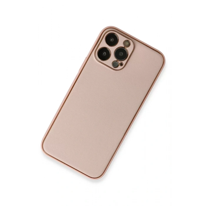 Apple iPhone 13 Pro Kılıf Coco Deri Silikon Kapak - Pembe