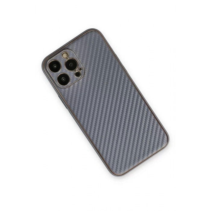 Apple iPhone 13 Pro Kılıf Coco Karbon Silikon - Gri