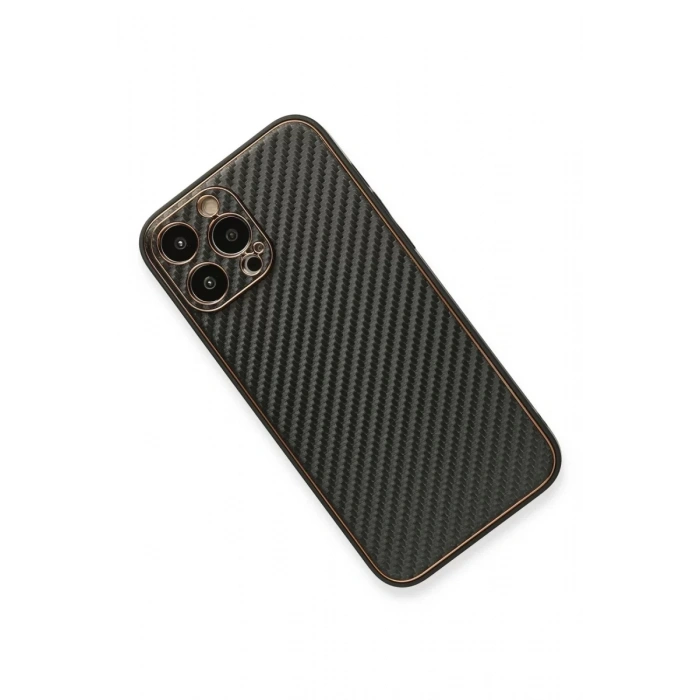 Apple iPhone 13 Pro Kılıf Coco Karbon Silikon - Siyah