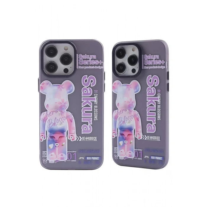 Apple iPhone 13 Pro Kılıf Desenli Kapak - Mor - 1