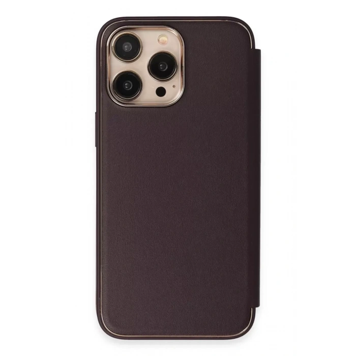 Apple iPhone 13 Pro Kılıf Dolpin Kapaklı - Derin Mor
