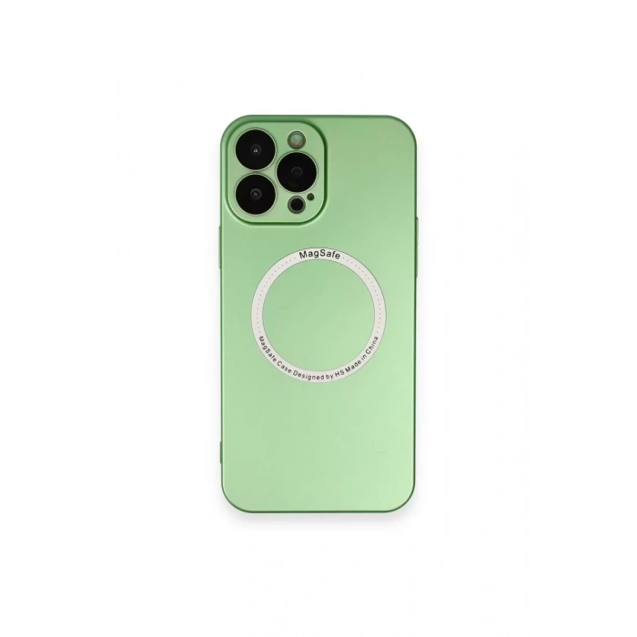 Apple iPhone 13 Pro Kılıf Jack Magneticsafe Lens Silikon - Yeşil