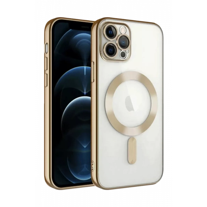 Apple iPhone 13 Pro Kılıf Kross Magneticsafe Kapak - Gold