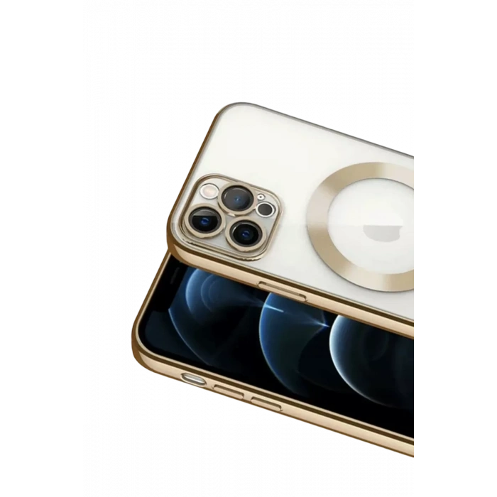 Apple iPhone 13 Pro Kılıf Kross Magneticsafe Kapak - Gold