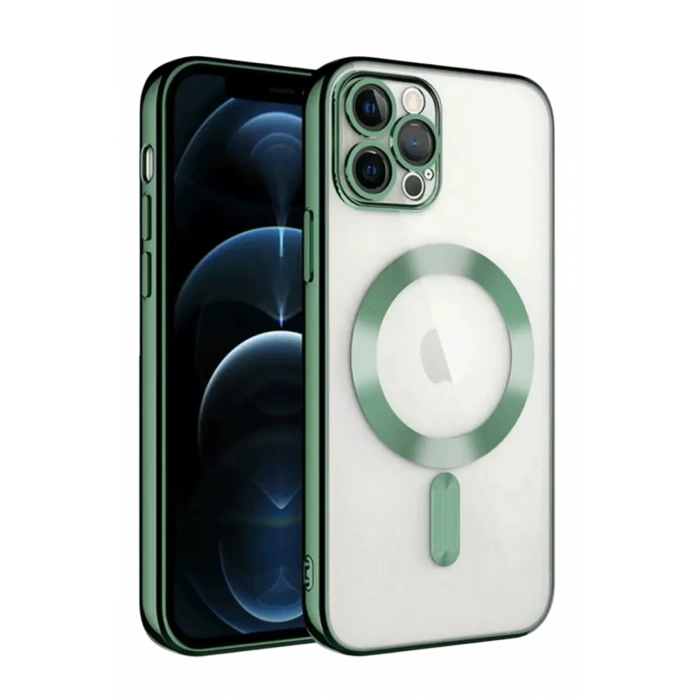 Apple iPhone 13 Pro Kılıf Kross Magneticsafe Kapak - Koyu Yeşil