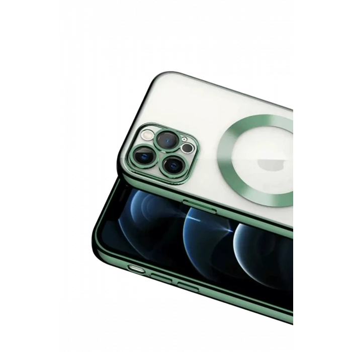 Apple iPhone 13 Pro Kılıf Kross Magneticsafe Kapak - Koyu Yeşil