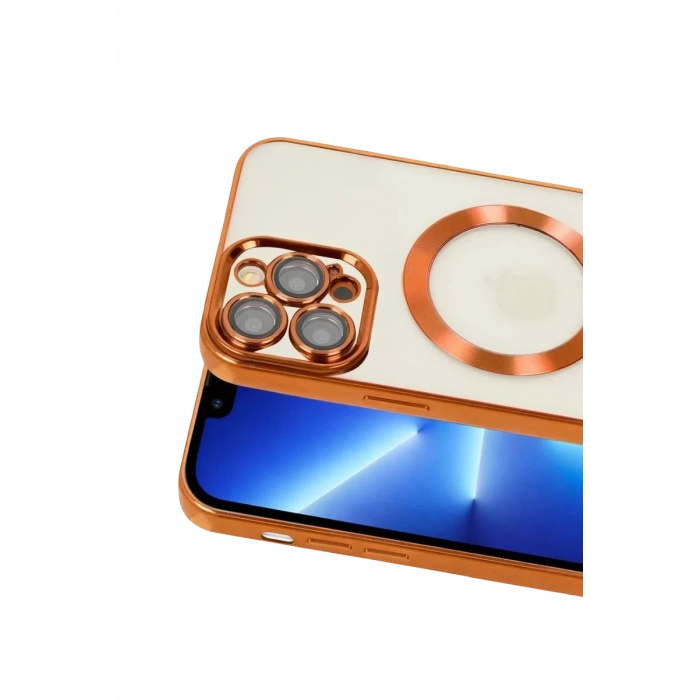 Apple iPhone 13 Pro Kılıf Kross Magneticsafe Kapak - Turuncu