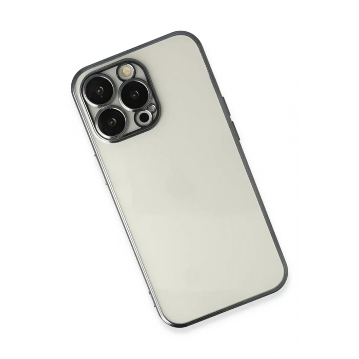 Apple iPhone 13 Pro Kılıf Lensli Silikon - Siyah