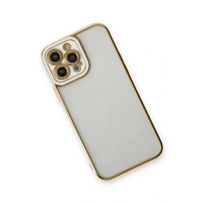 Apple iPhone 13 Pro Kılıf Liva Lens Silikon - Beyaz
