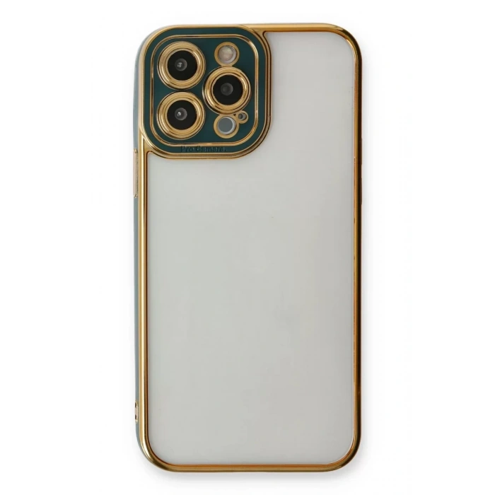 Apple iPhone 13 Pro Kılıf Liva Lens Silikon - Yeşil