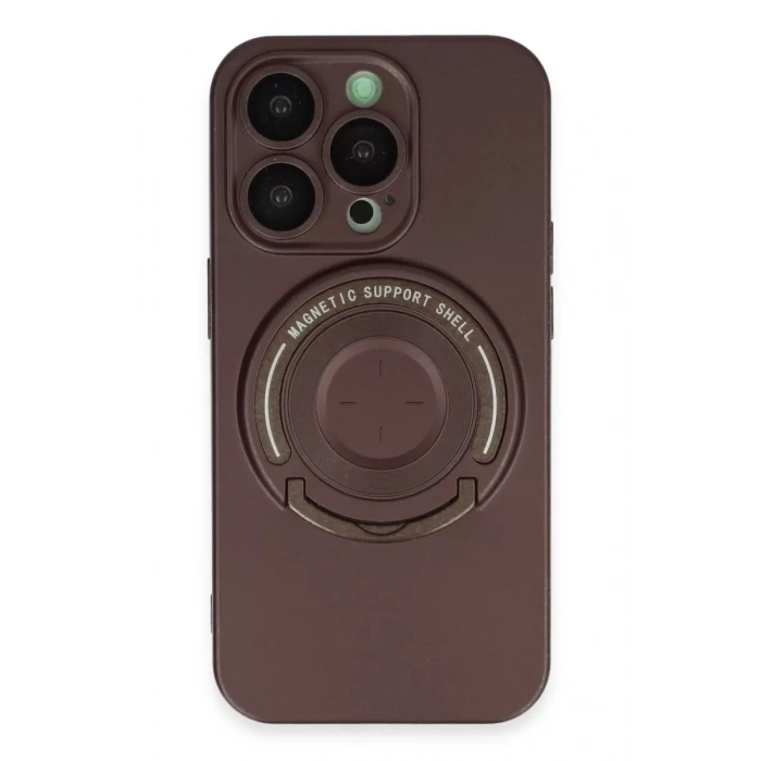 Apple iPhone 13 Pro Kılıf Lukka Magneticsafe Kapak - Kahverengi