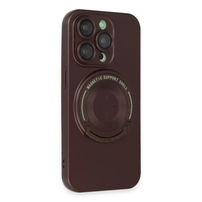 Apple iPhone 13 Pro Kılıf Lukka Magneticsafe Kapak - Kahverengi