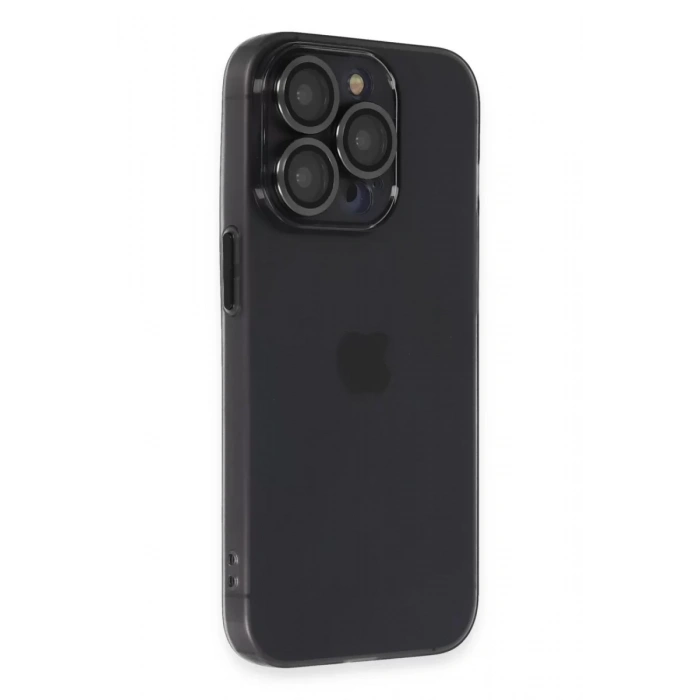 Apple iPhone 13 Pro Kılıf Luko Lens Silikon - Siyah