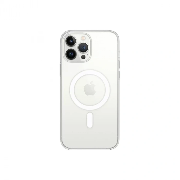 Apple iPhone 13 Pro Kılıf Magneticsafe Şeffaf Silikon - Şeffaf