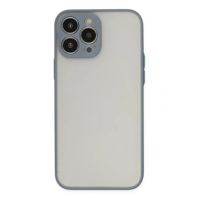 Apple iPhone 13 Pro Kılıf Montreal Silikon Kapak - Gri