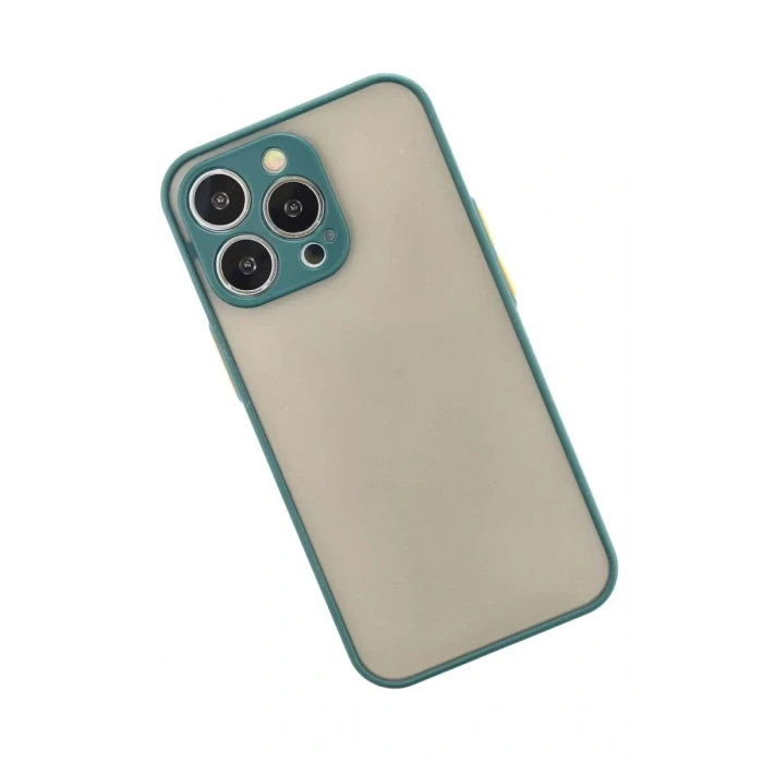 Apple iPhone 13 Pro Kılıf Montreal Silikon Kapak - Yeşil