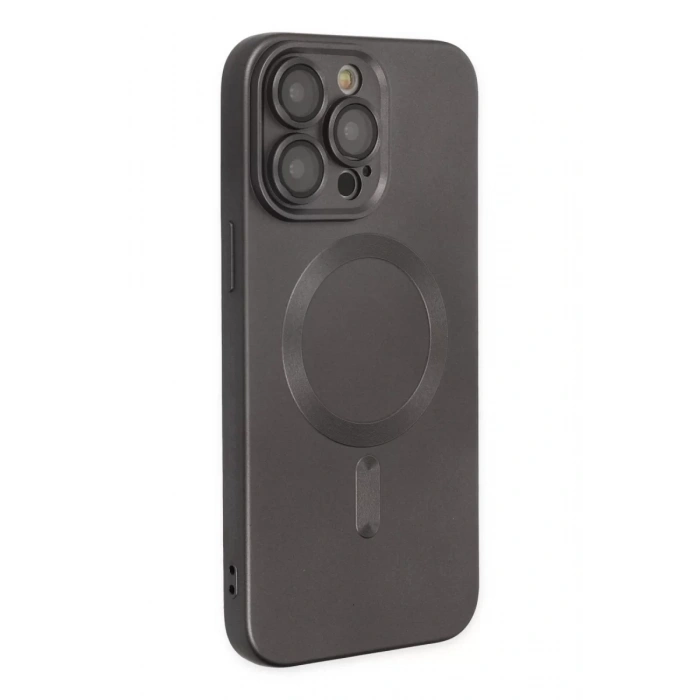 Apple iPhone 13 Pro Kılıf Moshi Lens Magneticsafe Silikon - Füme