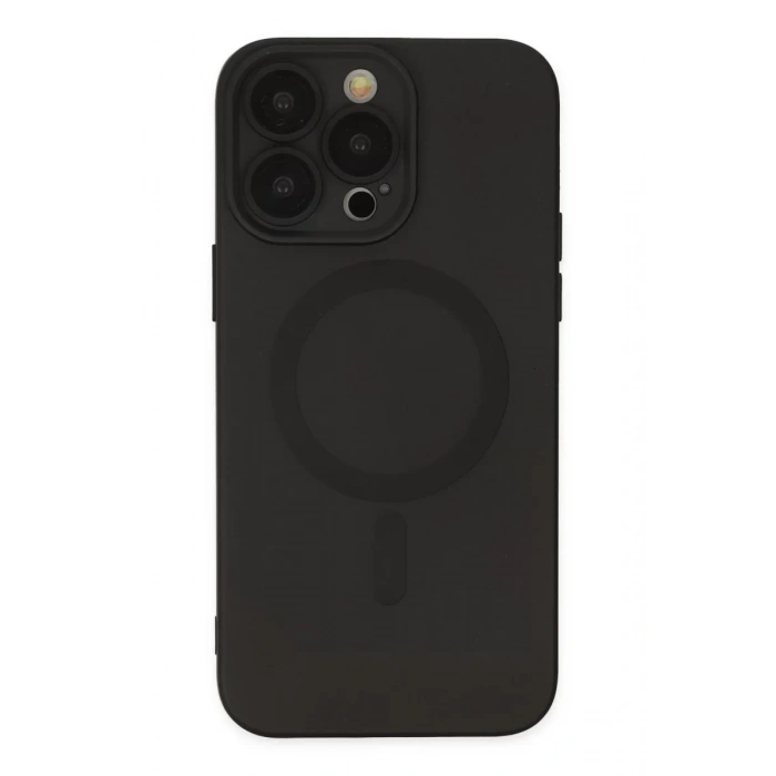 Apple iPhone 13 Pro Kılıf Moshi Lens Magneticsafe Silikon - Siyah