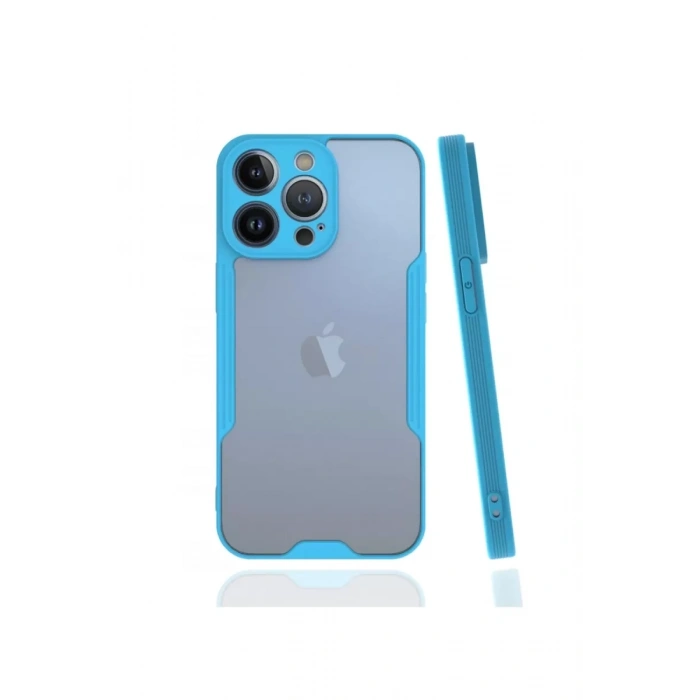 Apple iPhone 13 Pro Kılıf Platin Silikon - Mavi