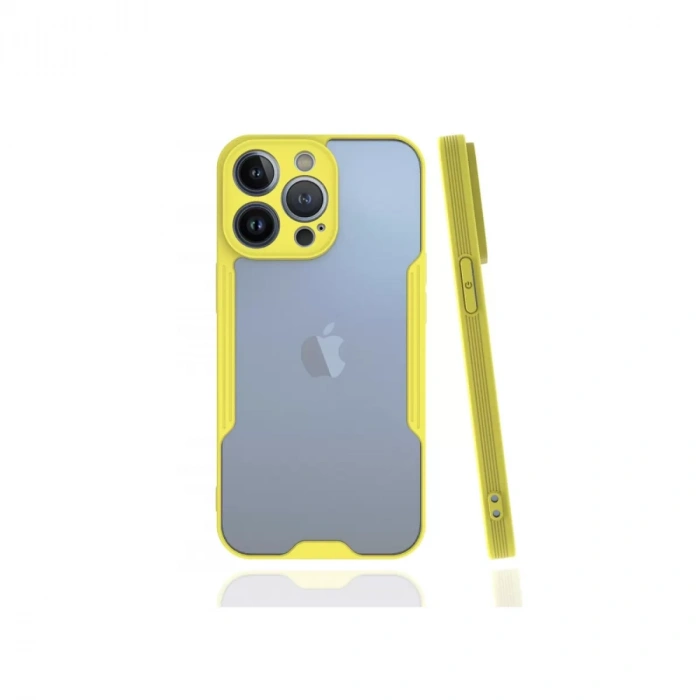 Apple iPhone 13 Pro Kılıf Platin Silikon - Sarı