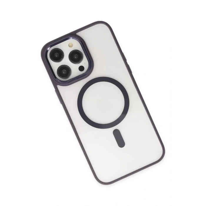 Apple iPhone 13 Pro Kılıf Room Magneticsafe Silikon - Derin Mor