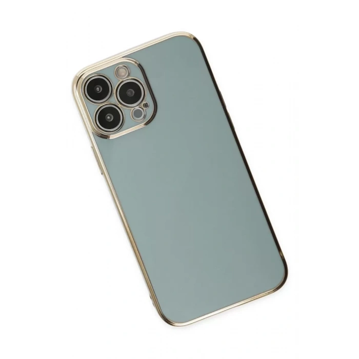 Apple iPhone 13 Pro Kılıf Volet Silikon - Açık Yeşil
