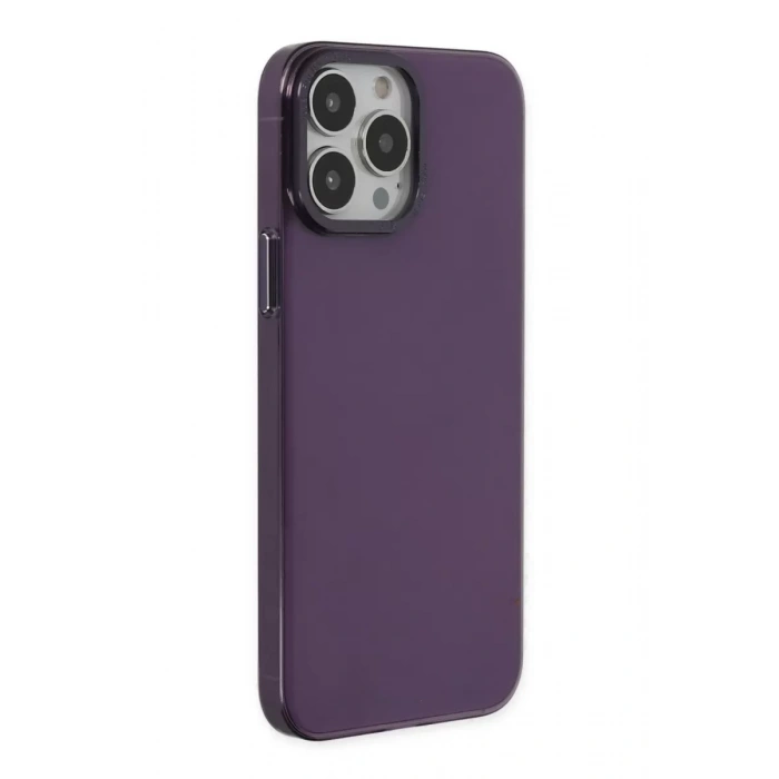 Apple iPhone 13 Pro Max Kılıf Anka PC Sert Metal Kapak - Mor
