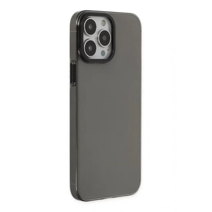 Apple iPhone 13 Pro Max Kılıf Anka PC Sert Metal Kapak - Siyah