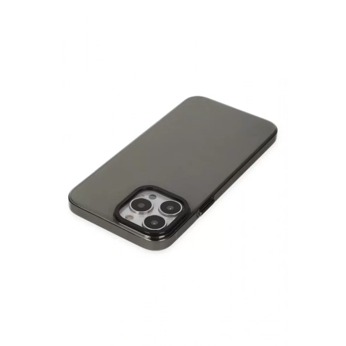 Apple iPhone 13 Pro Max Kılıf Anka PC Sert Metal Kapak - Siyah