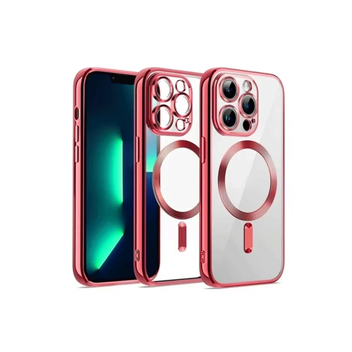 Apple iPhone 13 Pro Max Kılıf Kross Magneticsafe Kapak - Kırmızı