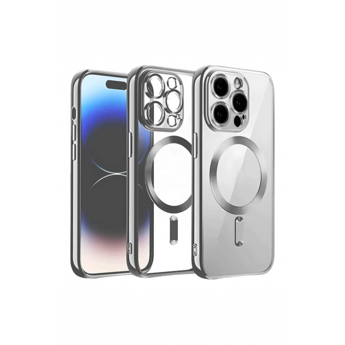 Apple iPhone 13 Pro Max Kılıf Kross Magneticsafe Kapak - Titan Gri