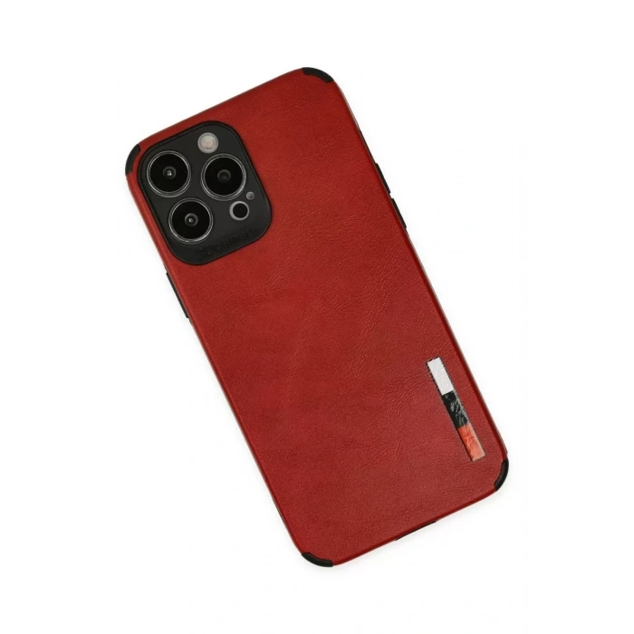Apple iPhone 13 Pro Max Kılıf Loop Deri Silikon - Kırmızı
