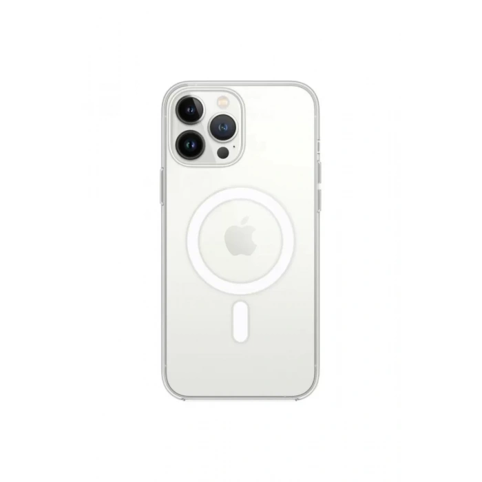 Apple iPhone 13 Pro Max Kılıf Magneticsafe Şeffaf Silikon - Şeffaf