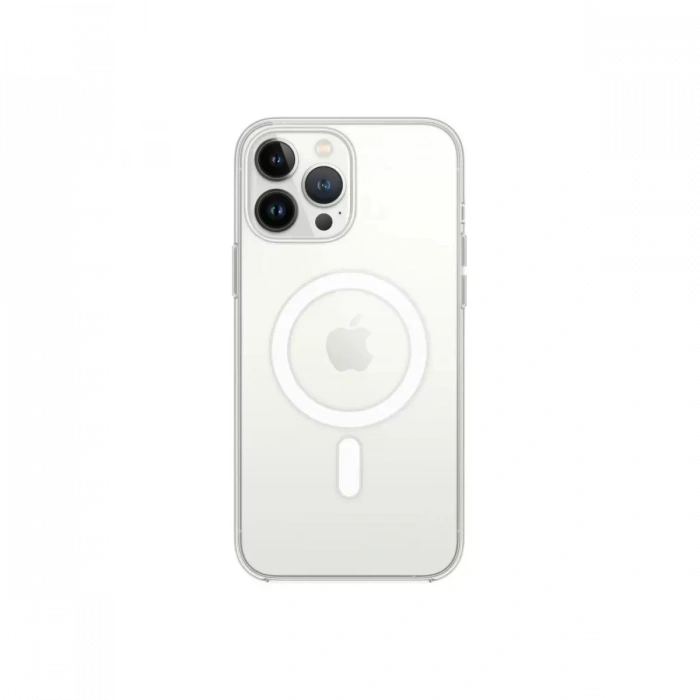 Apple iPhone 13 Pro Max Kılıf Magneticsafe Şeffaf Silikon - Şeffaf