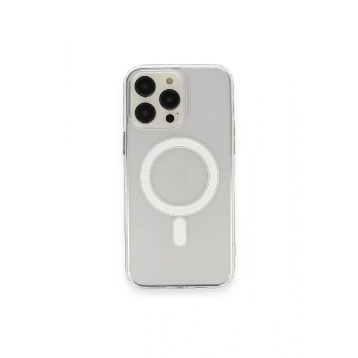Apple iPhone 13 Pro Max Kılıf Matte Şeffaf Magneticsafe - Şeffaf