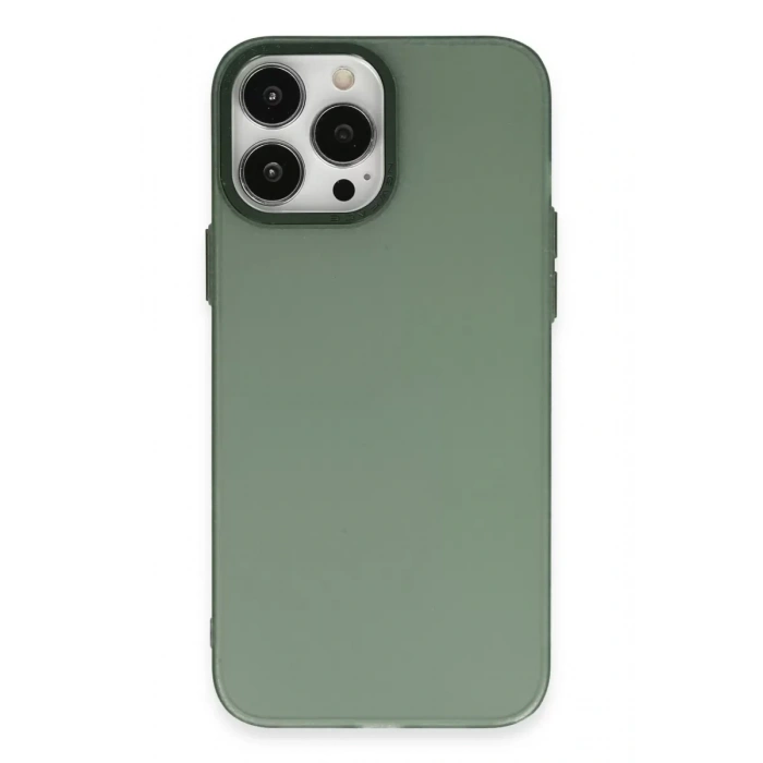 Apple iPhone 13 Pro Max Kılıf Modos Metal Kapak - Koyu Yeşil