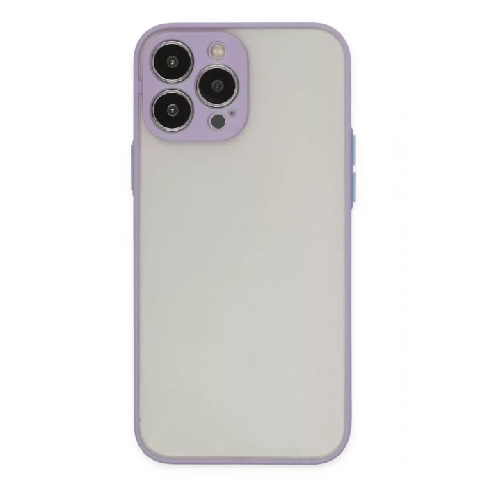 Apple iPhone 13 Pro Max Kılıf Montreal Silikon Kapak - Mor