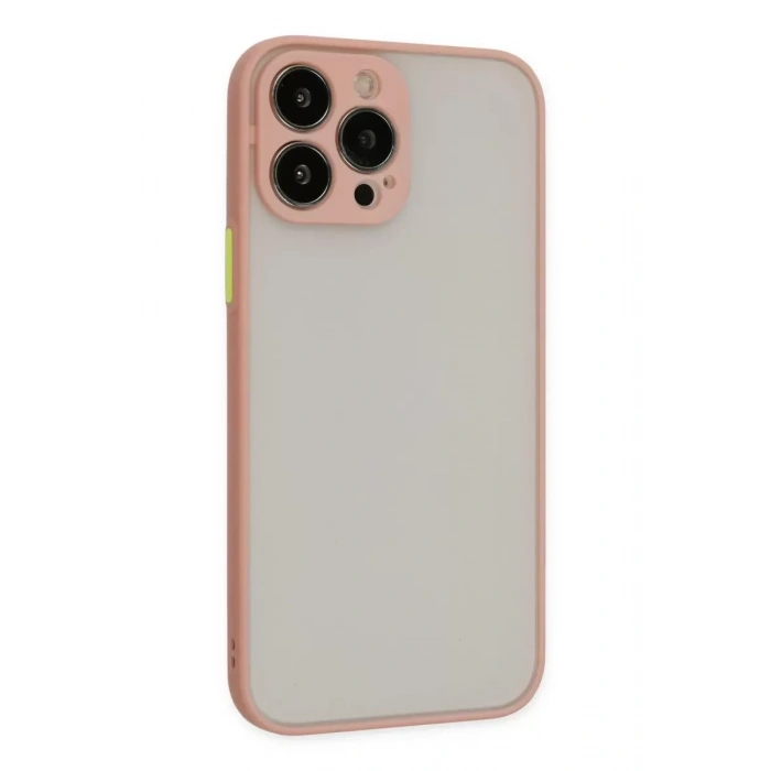 Apple iPhone 13 Pro Max Kılıf Montreal Silikon Kapak - Pembe