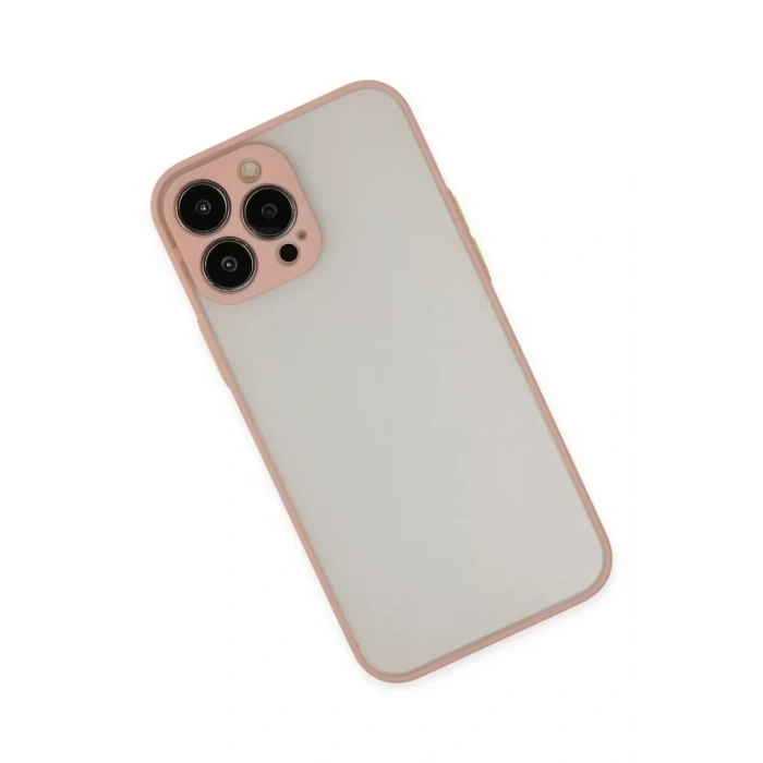Apple iPhone 13 Pro Max Kılıf Montreal Silikon Kapak - Pembe