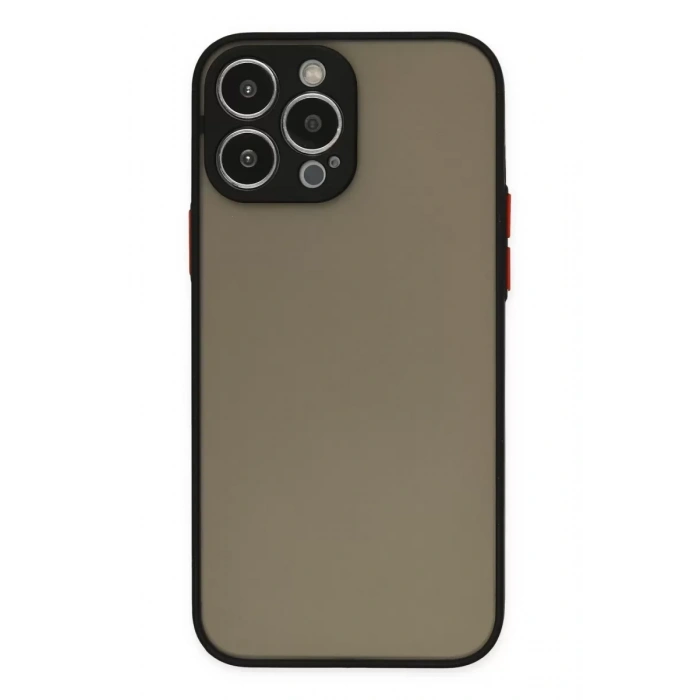 Apple iPhone 13 Pro Max Kılıf Montreal Silikon Kapak - Siyah