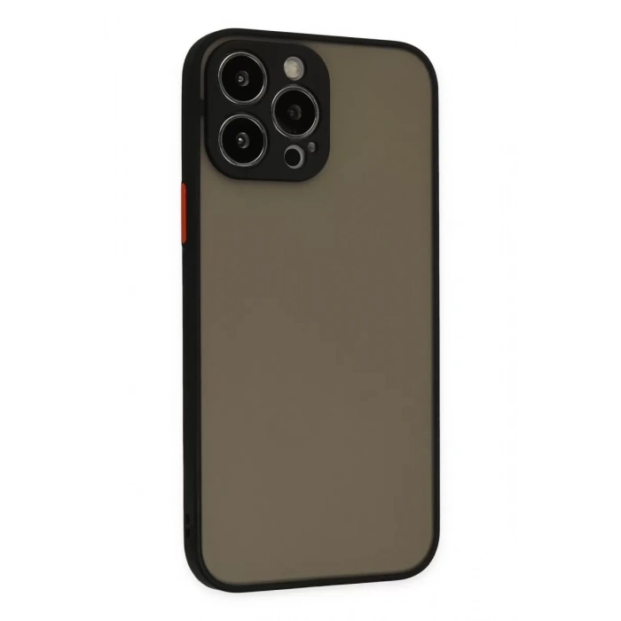 Apple iPhone 13 Pro Max Kılıf Montreal Silikon Kapak - Siyah