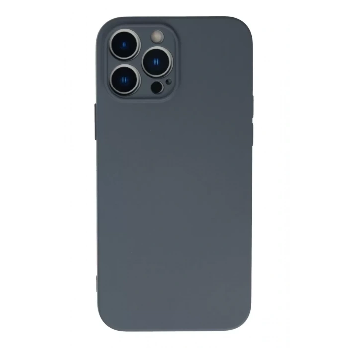 Apple iPhone 13 Pro Max Kılıf Nano içi Kadife Silikon - Gri