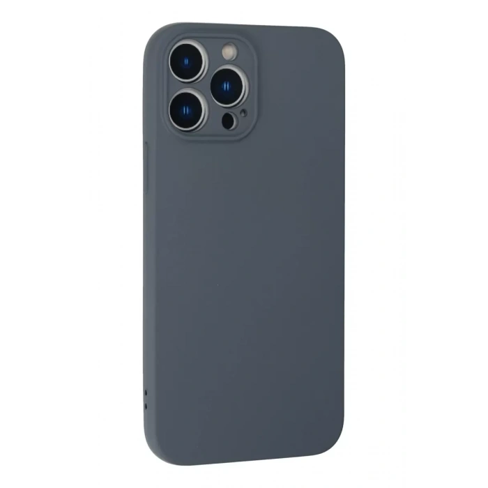 Apple iPhone 13 Pro Max Kılıf Nano içi Kadife Silikon - Gri