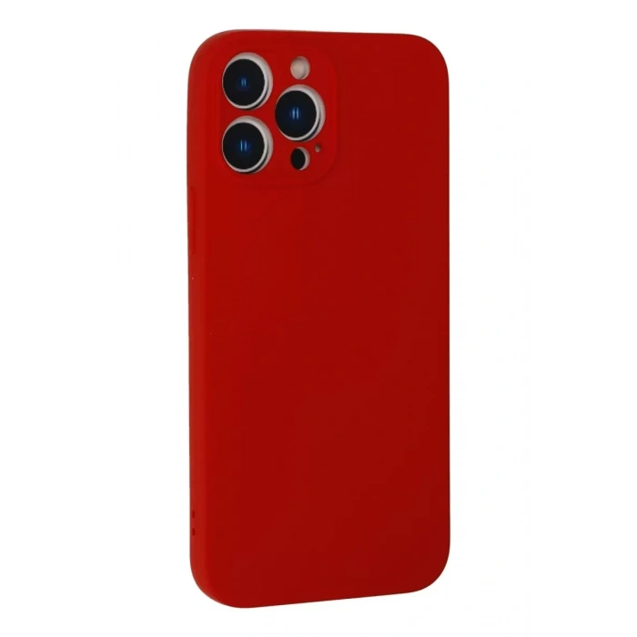 Apple iPhone 13 Pro Max Kılıf Nano içi Kadife Silikon - Kırmızı